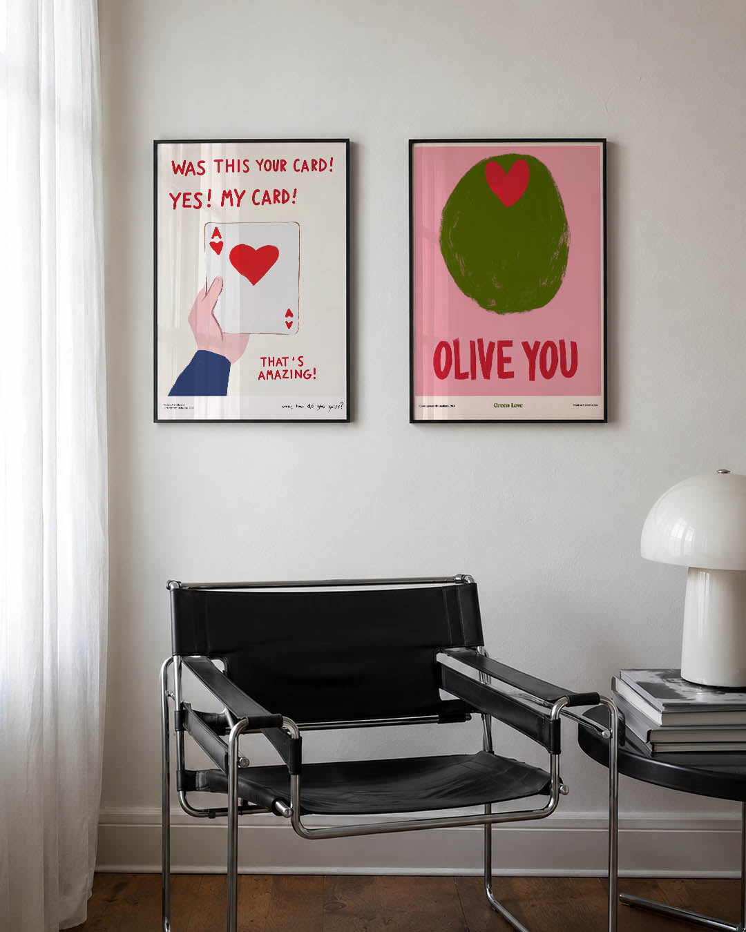 Speelse kaartillusie Posterset