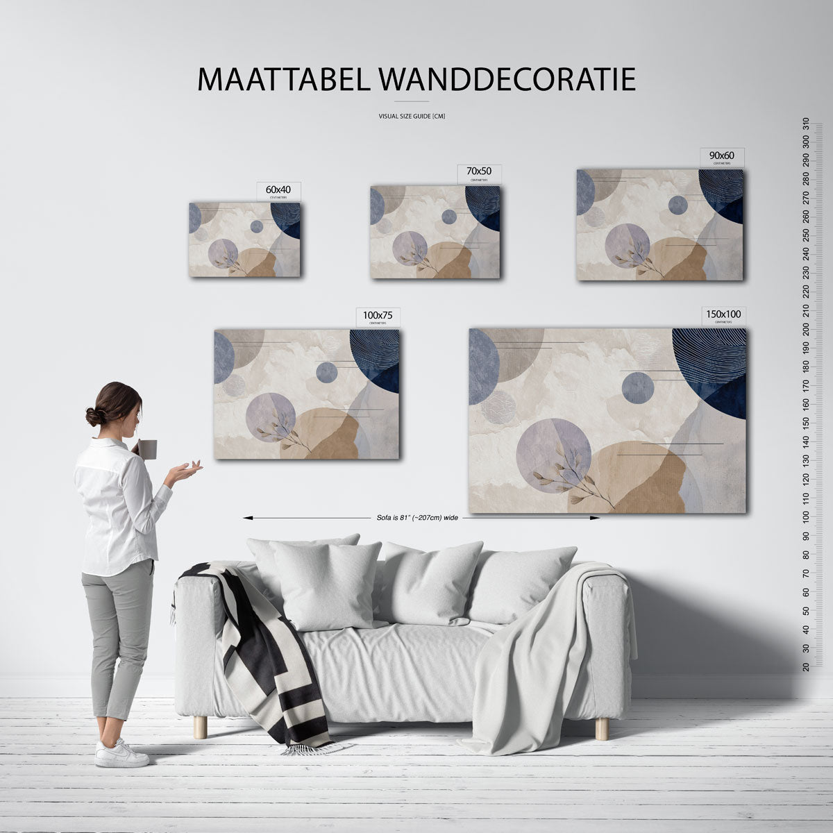Geometrische vormen compositie Kunstwerk