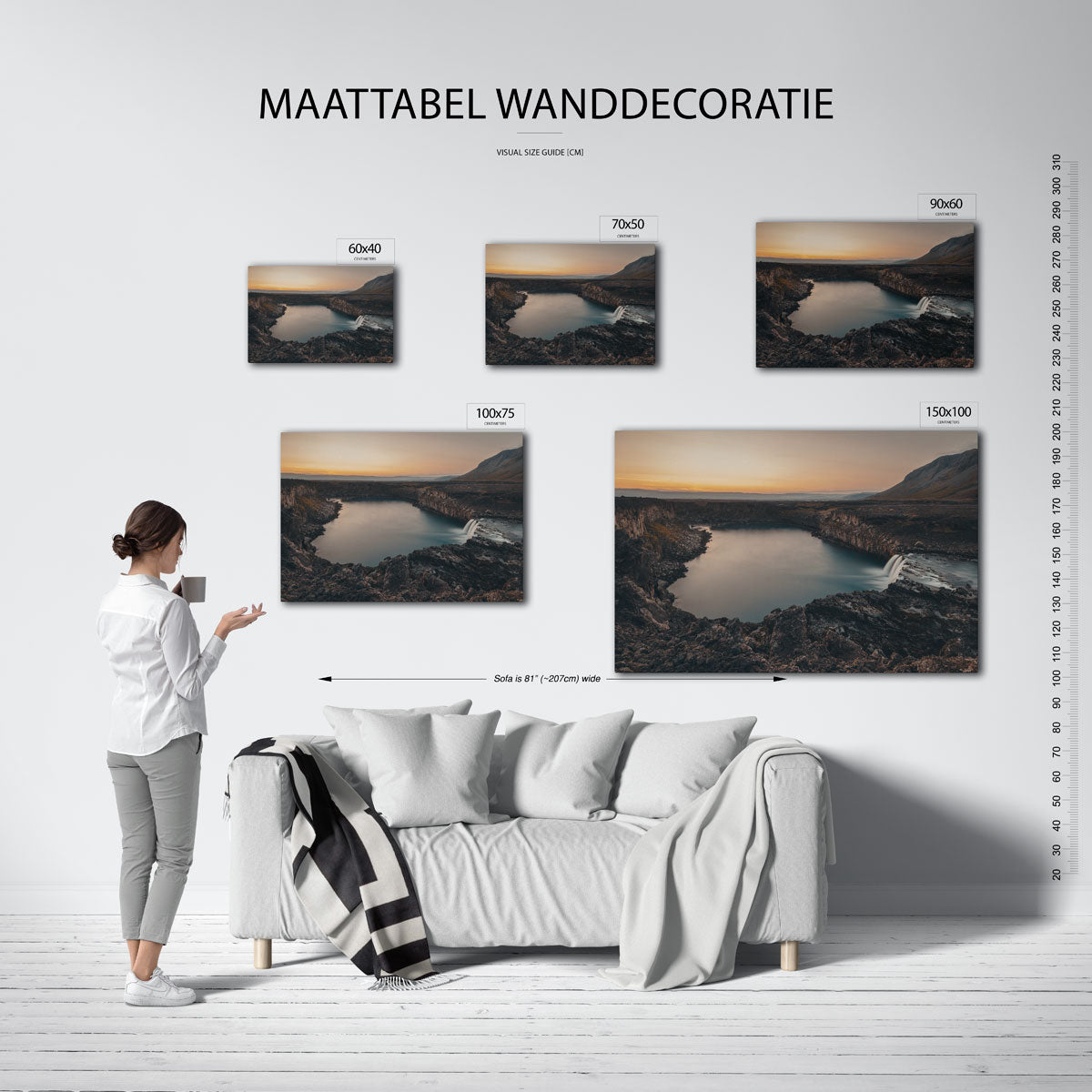 Rustige waterval Kunstwerk