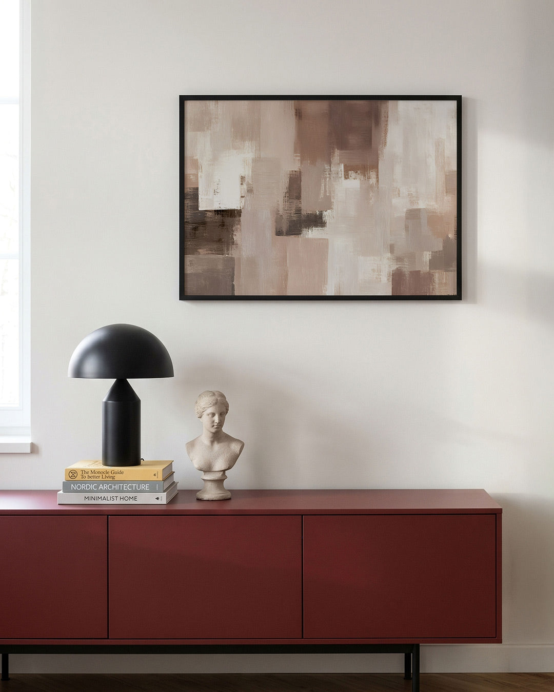 Abstracte beige rechthoeken Poster