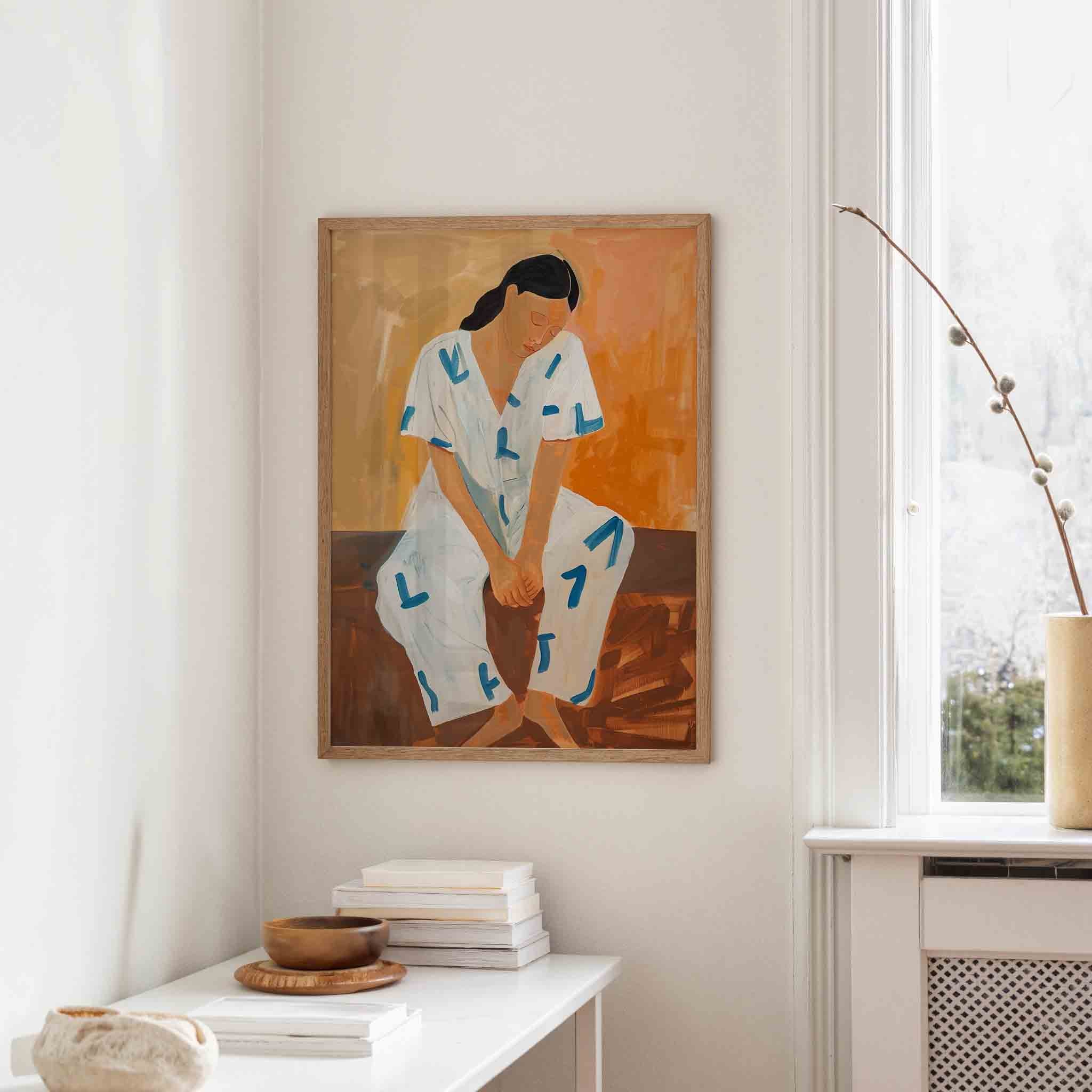 Zittende figuur Poster