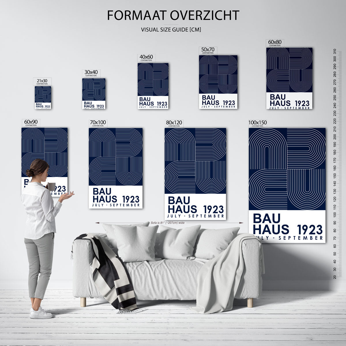 Lijnen en vormen Poster