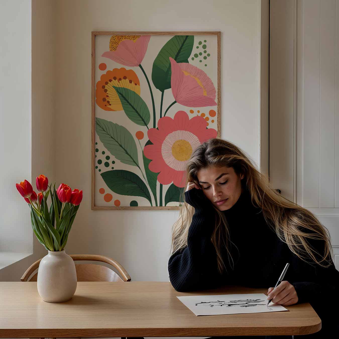 Vrolijke Bloemenpracht Poster-WallArtistic