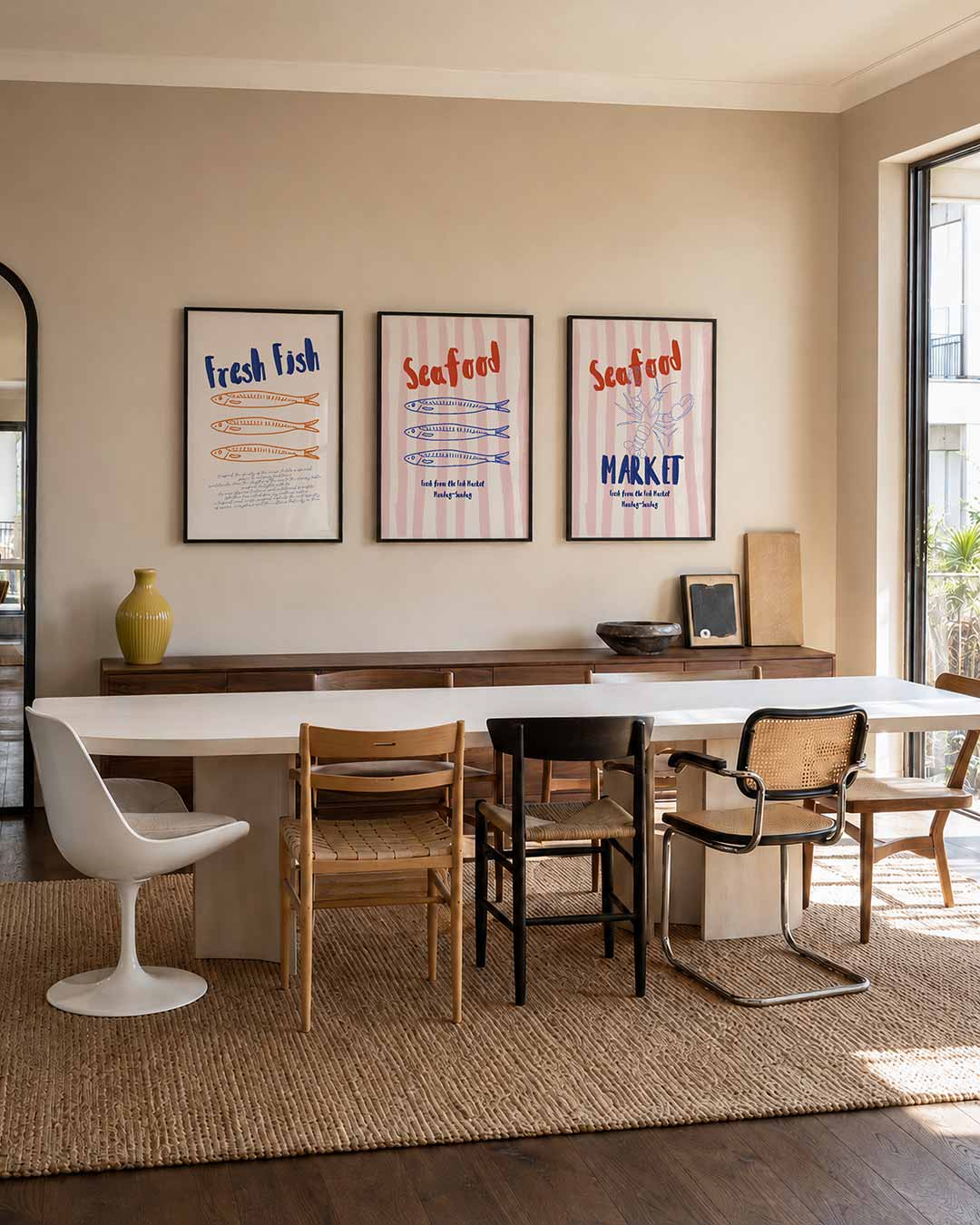Vissen en letters Posterset
