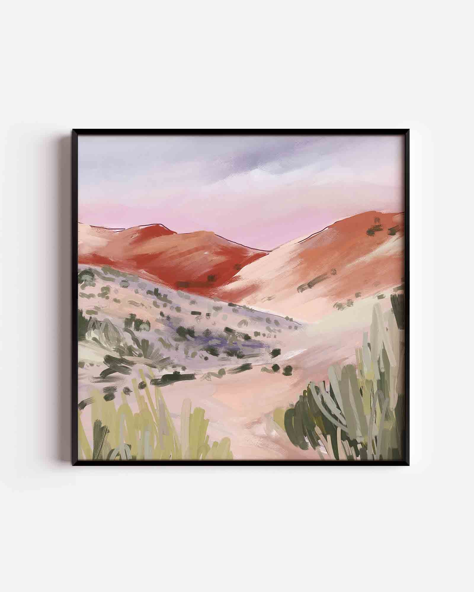 Landschap met heuvels Poster