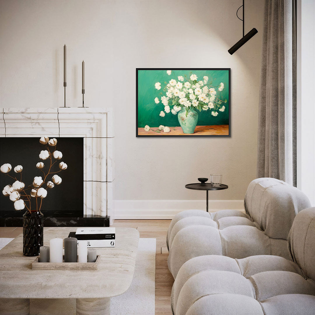 Bloemen in vaas Kunstwerk