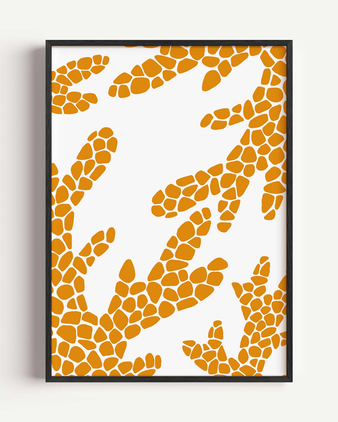 Stijlvolle Oranje Abstracte Poster-WallArtistic