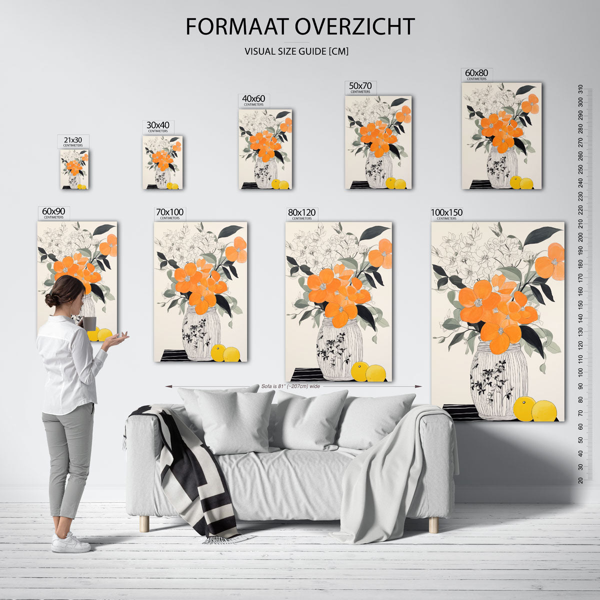 Bloemen in vaas Poster
