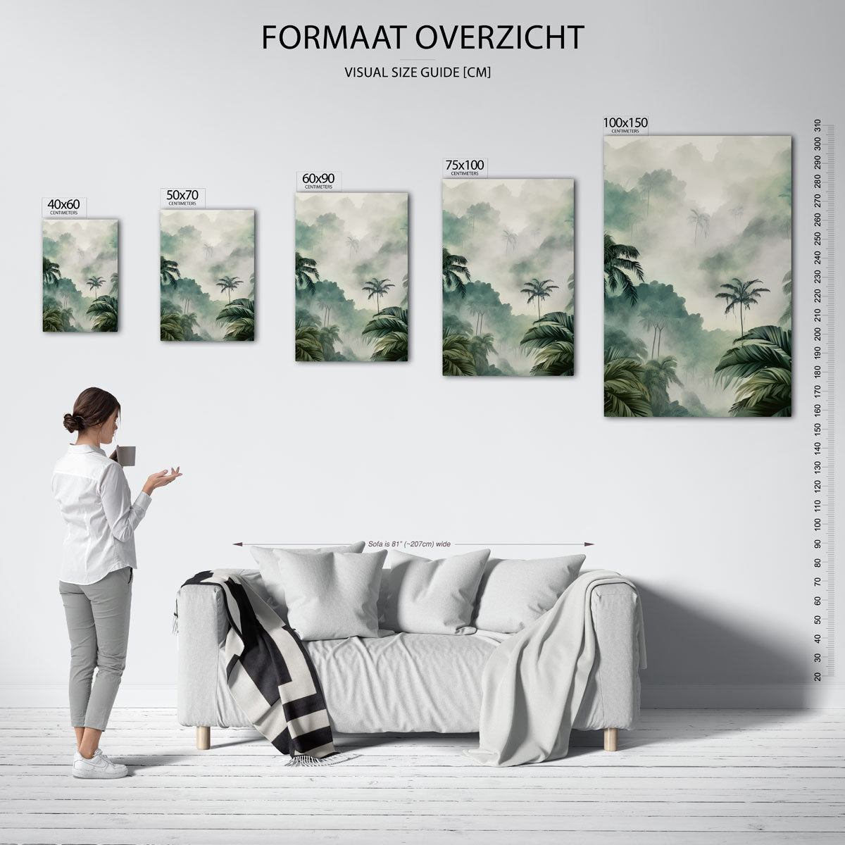Dromerige jungle mist Kunstwerk