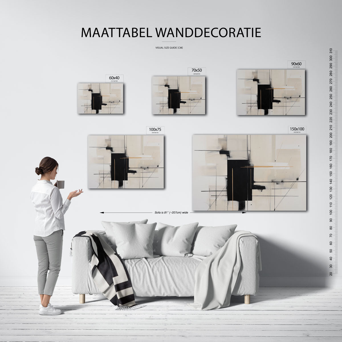 Geometrische lijnen Kunstwerk