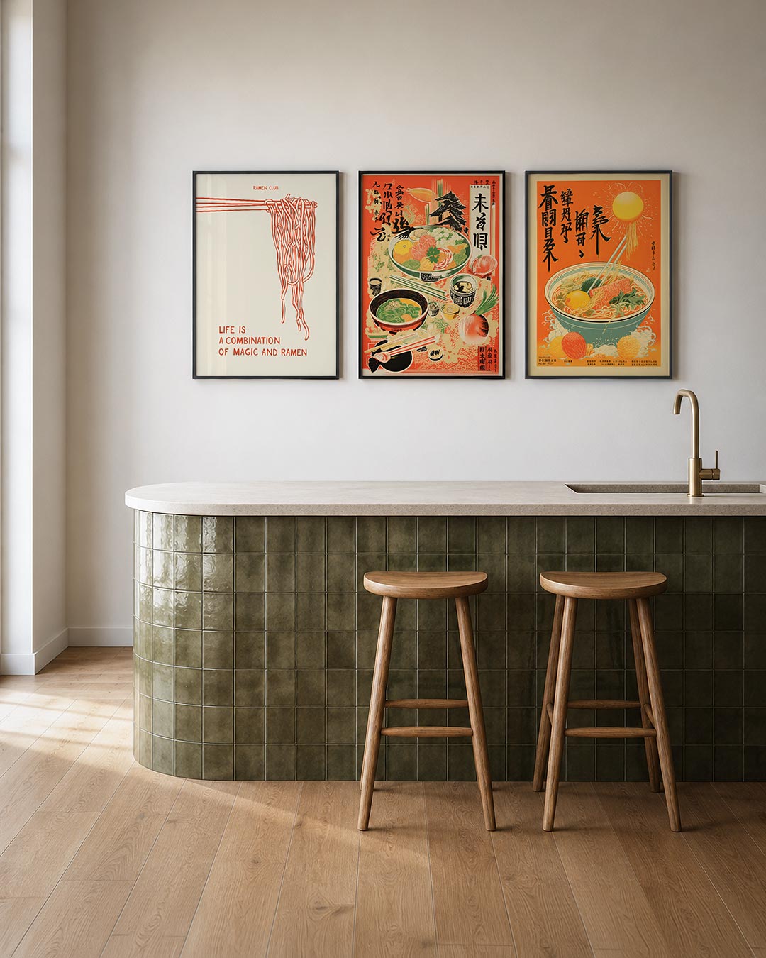 Noodle lijnen Posterset