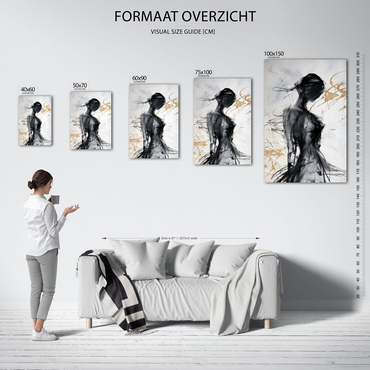 Dynamische vormen Kunstwerk
