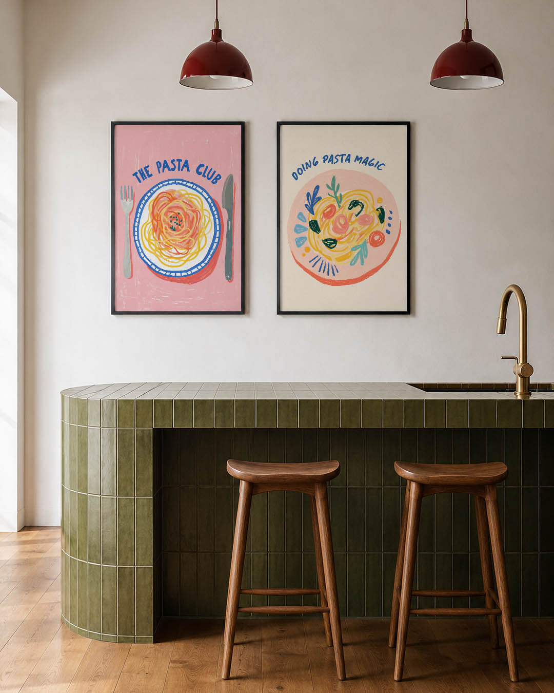 Eetlustige vormen Posterset