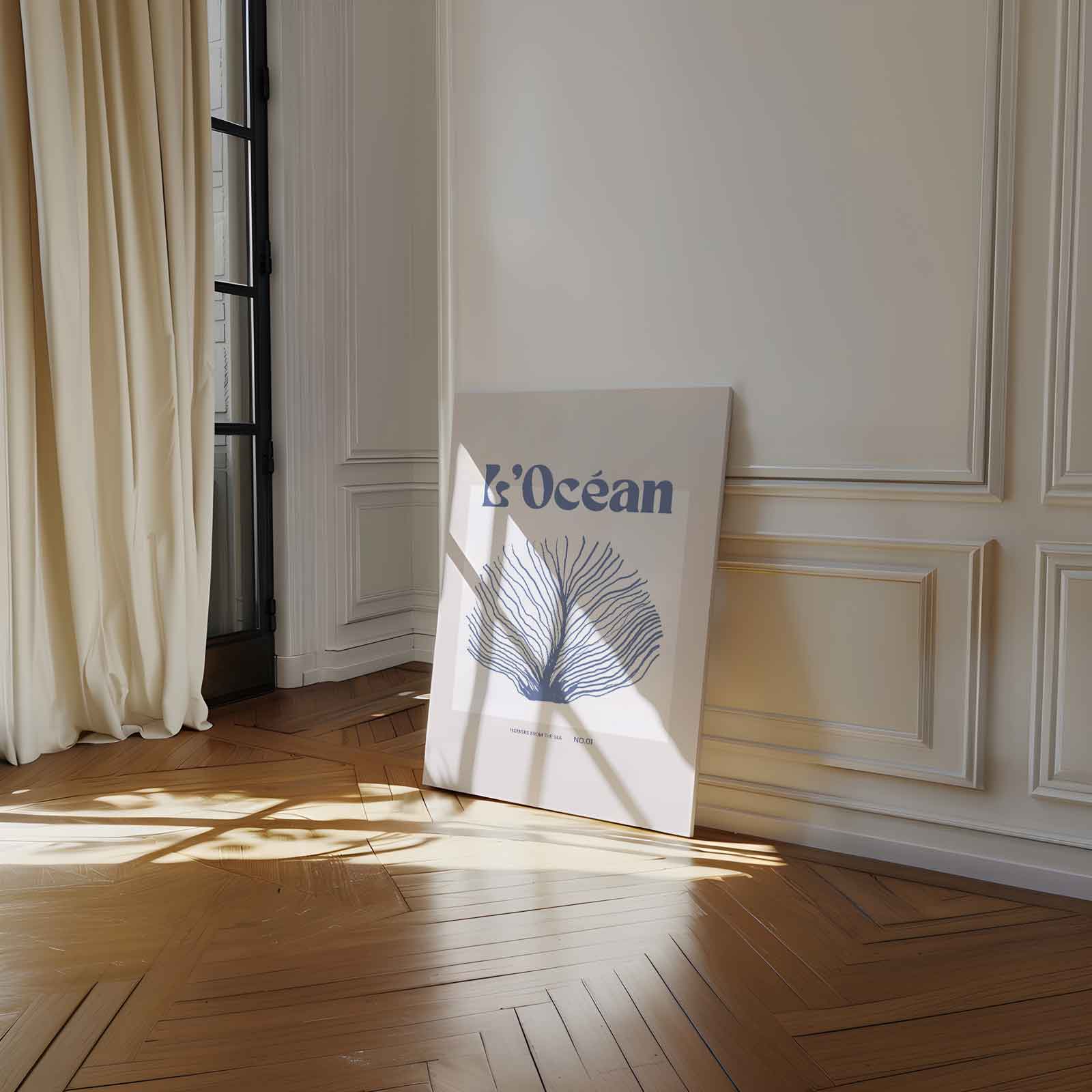 L'Océan: Bloemen uit de Zee Kunstwerk-canvas-dibond-plexiglas-wanddecoratie-WallArtistic