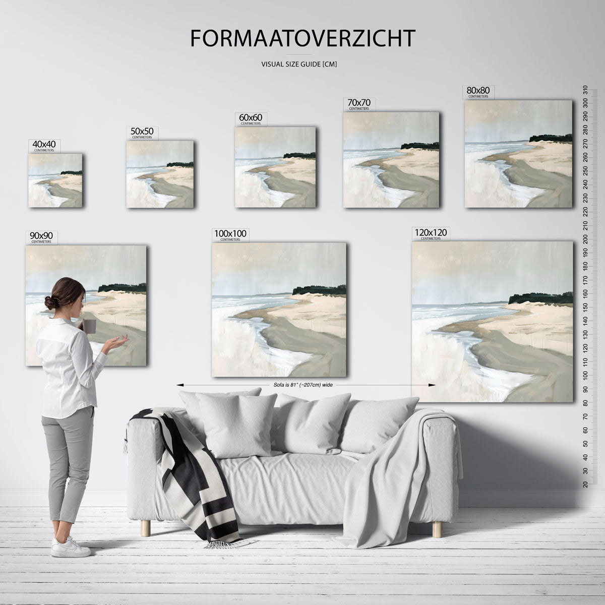 Strand en zee Poster