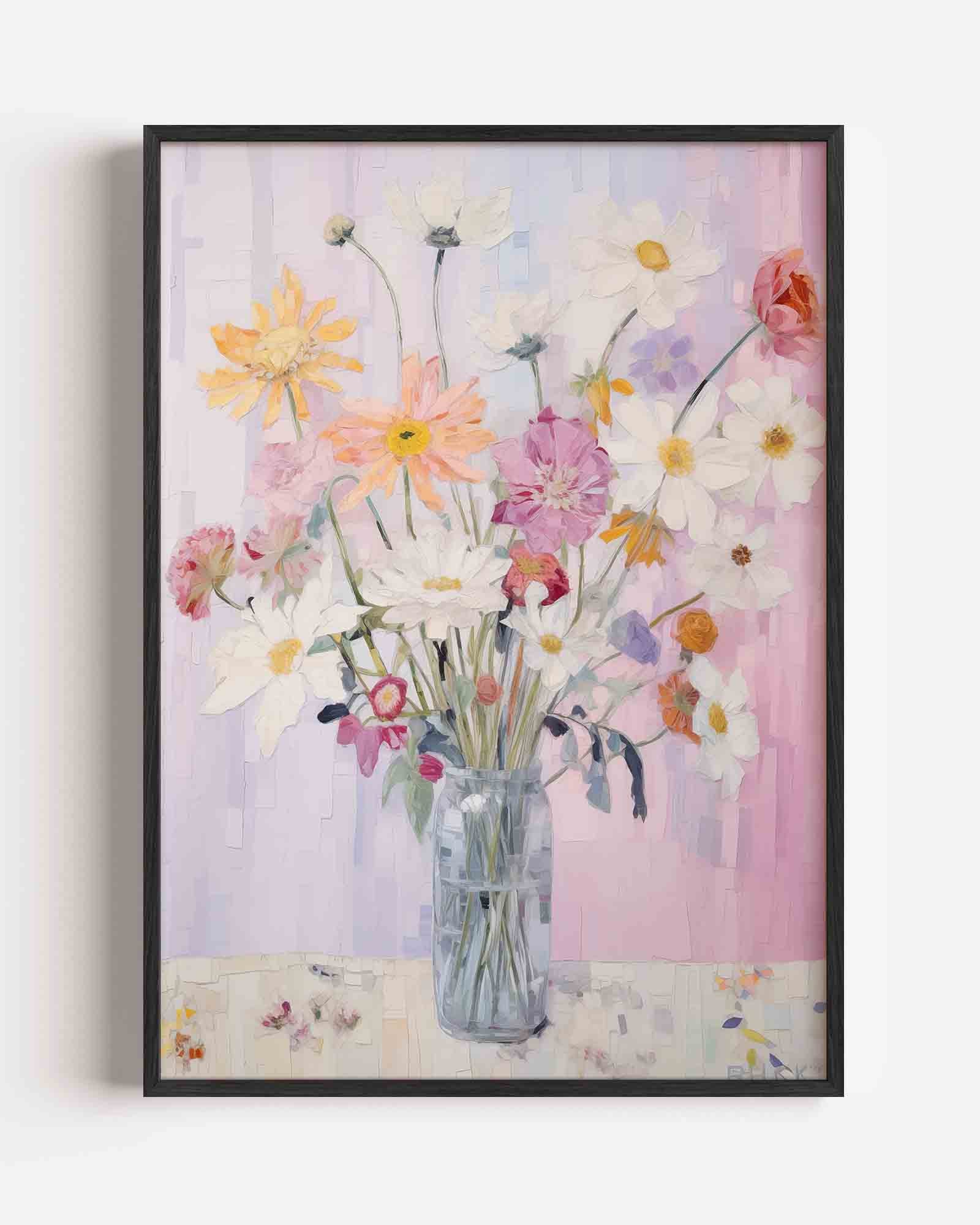 Bloemen in vaas Poster