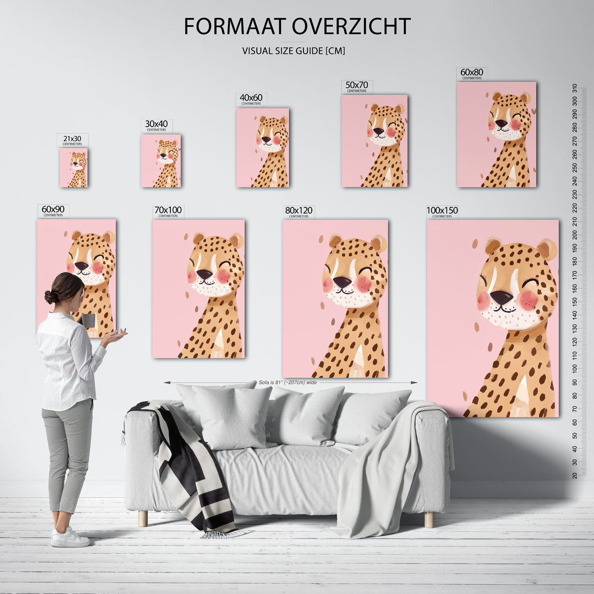 Lachende luipaard Poster