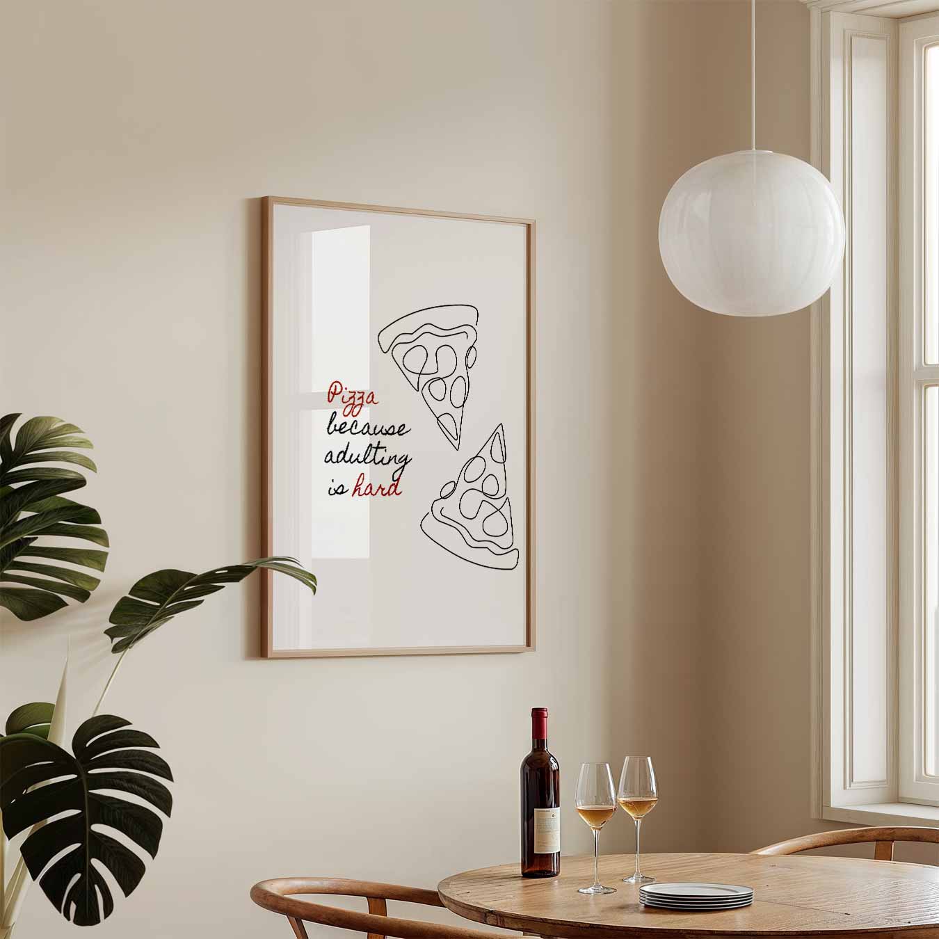 Pizza Fun Quote Poster-WallArtistic
