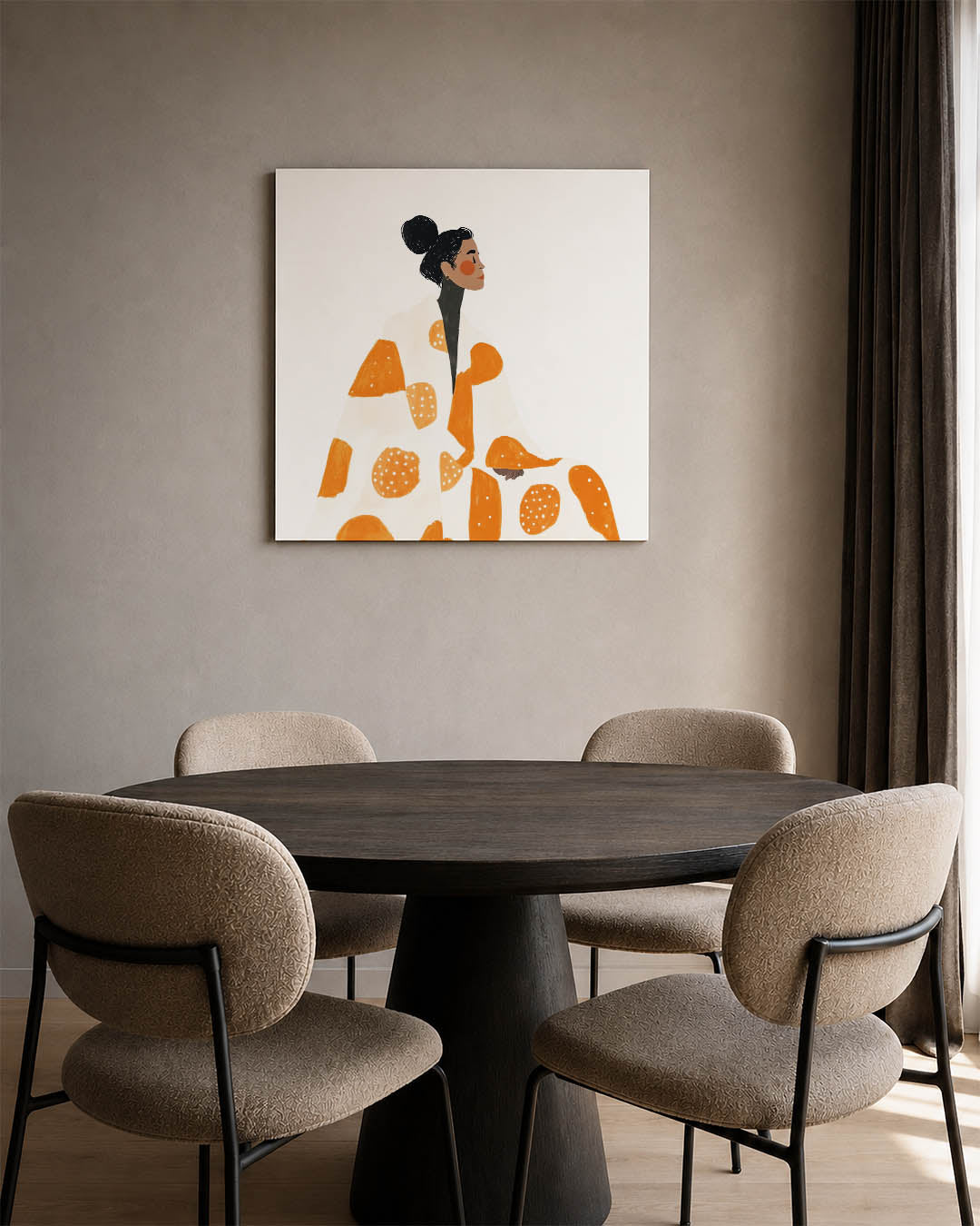 Vrouw met patronen Kunstwerk