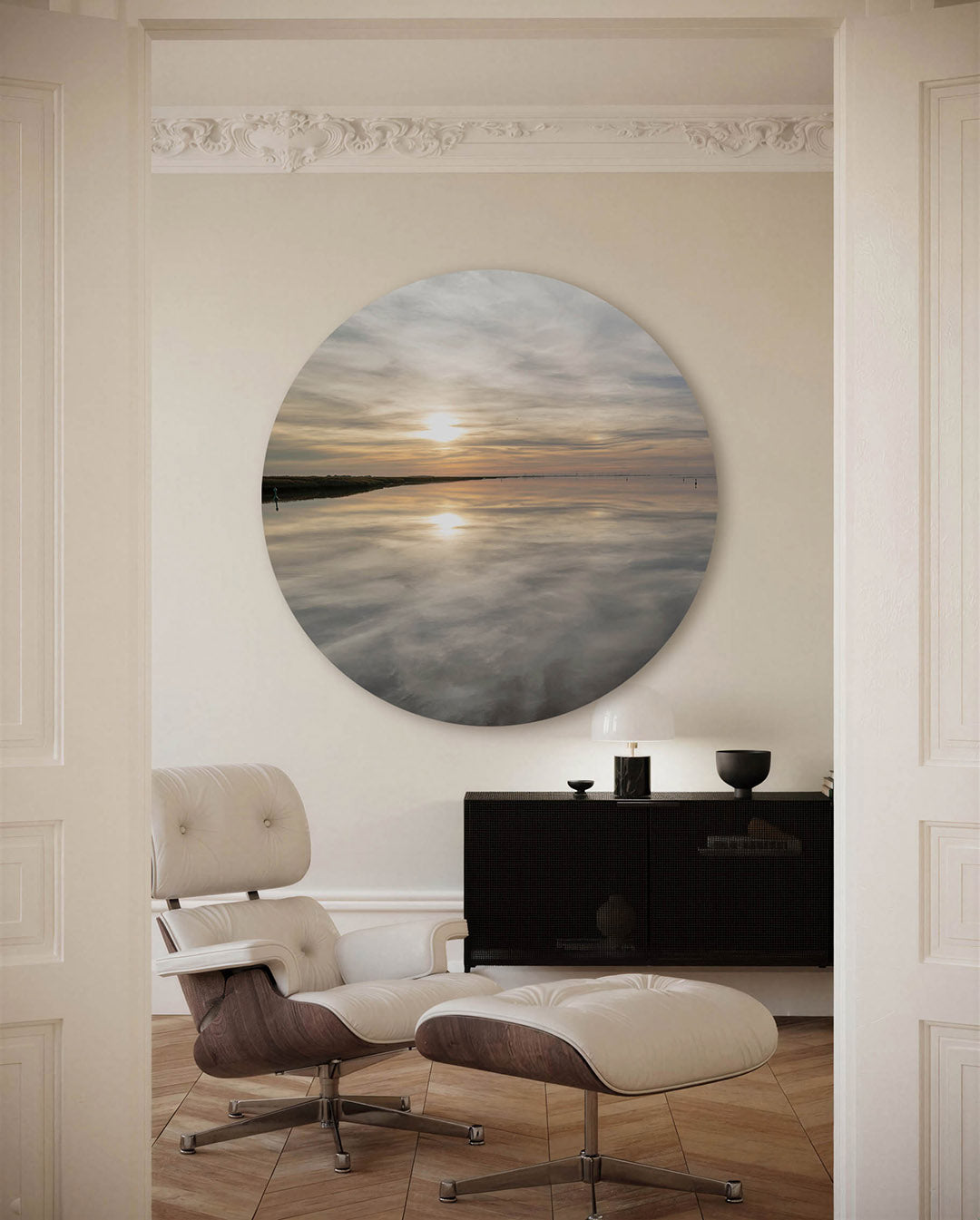 Zonsondergang reflectie Muurcirkel