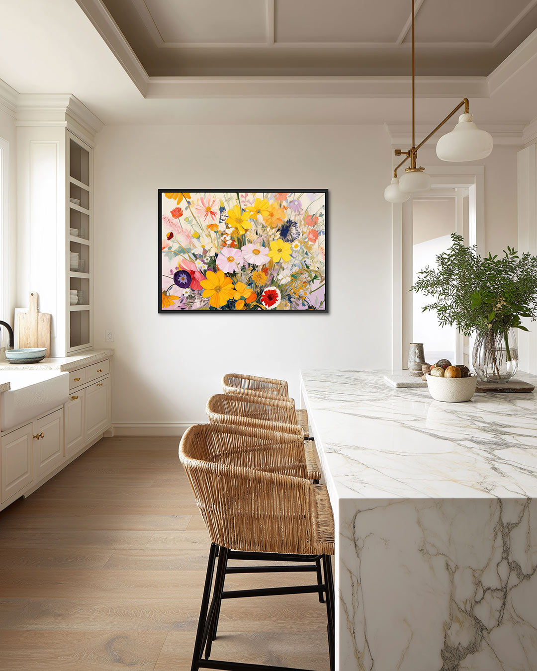 Bloemenexplosie Kunstwerk