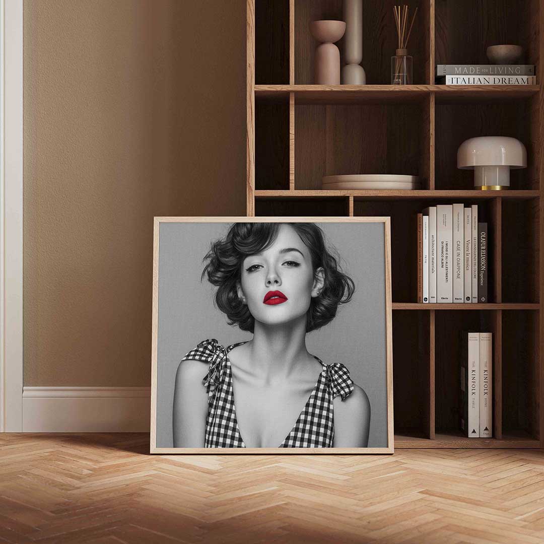 Vrouw met rode lippen Poster