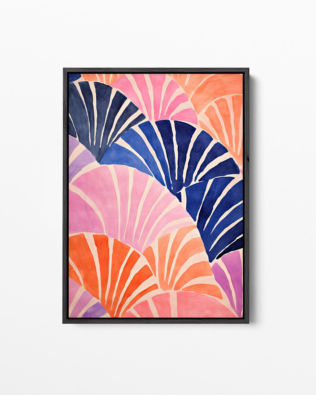 Kleurrijke waaierpatronen Kunstwerk