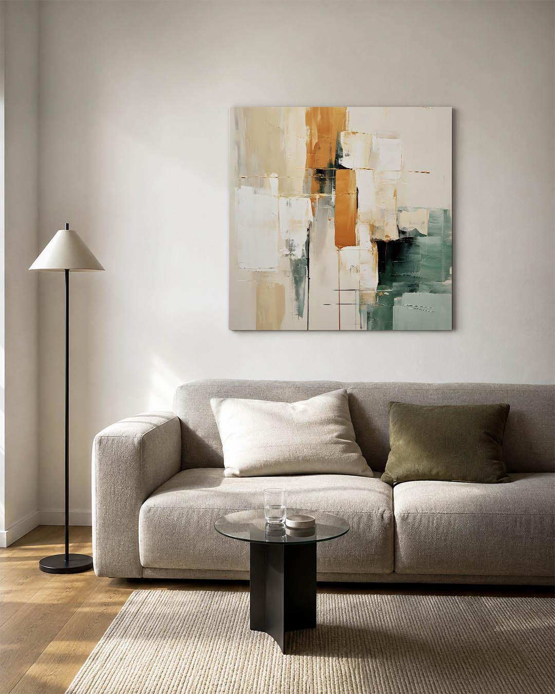 Geometrische kleurencompositie Kunstwerk