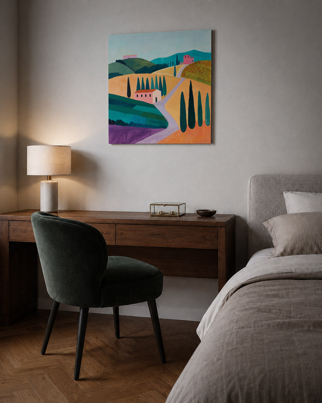Landschap met heuvels Kunstwerk