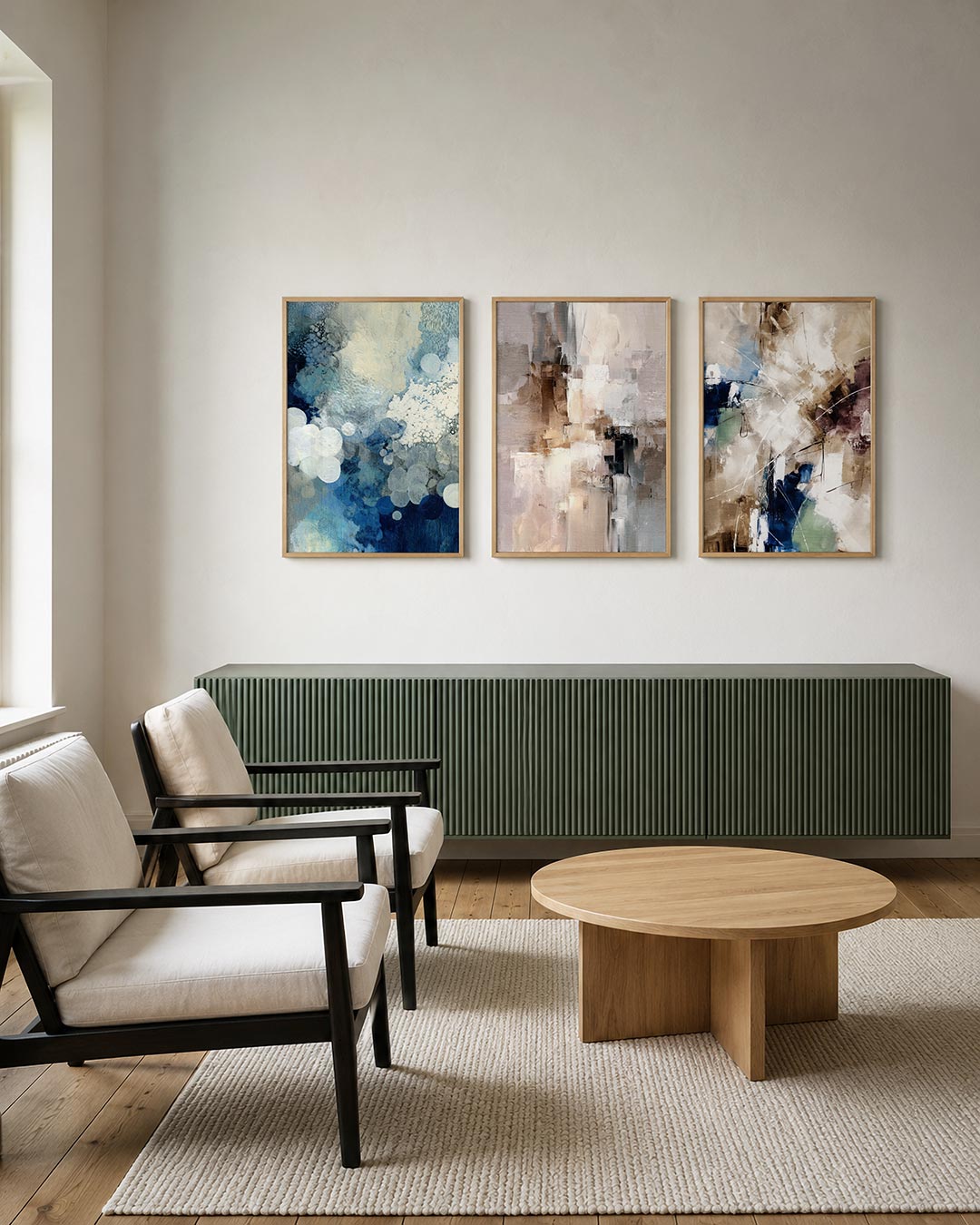 Kleurige cirkelcompositie Posterset
