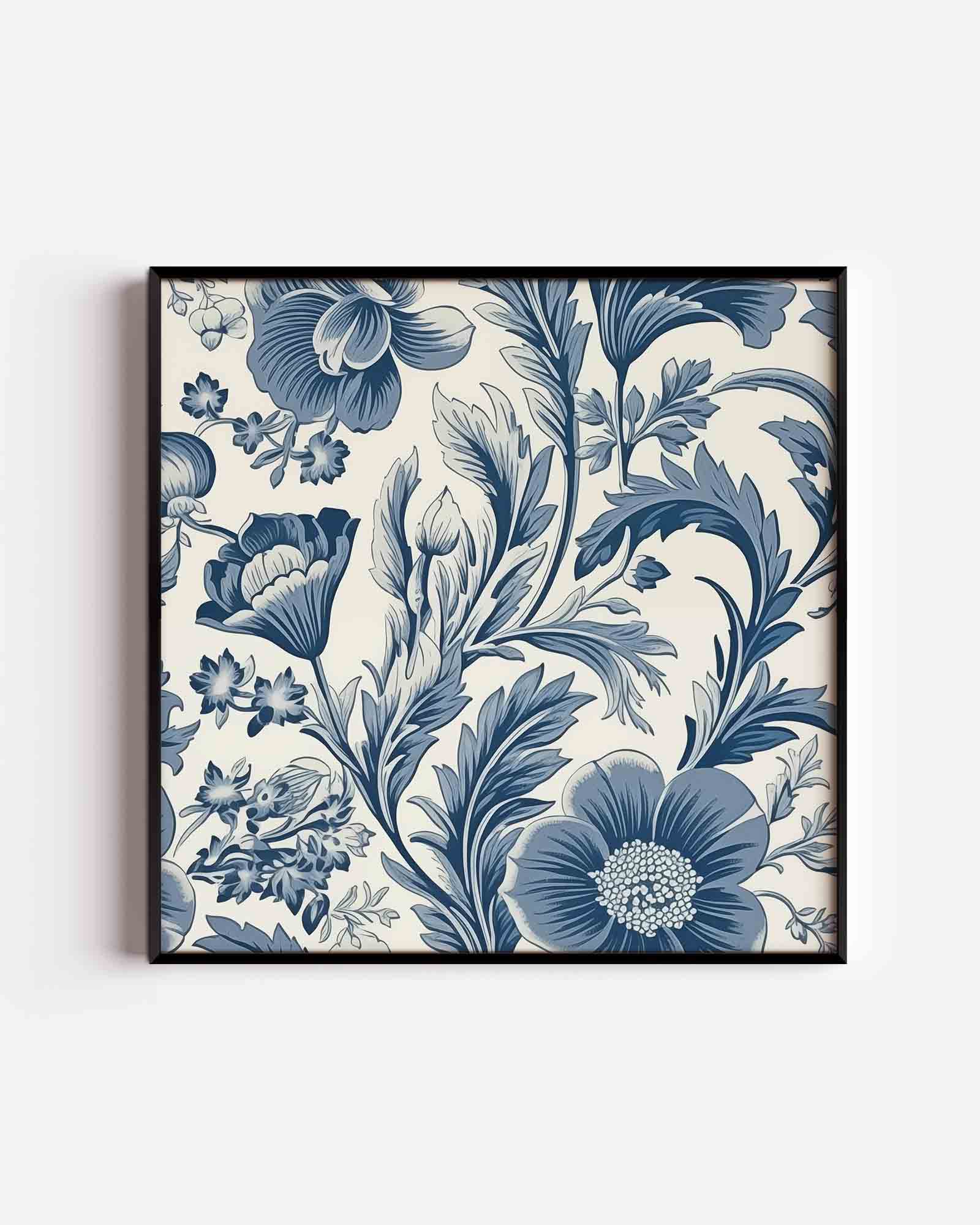 Blauwe bloemen Poster