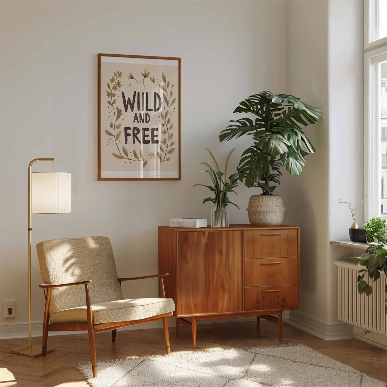 Wild and Free Boho Poster-WallArtistic
