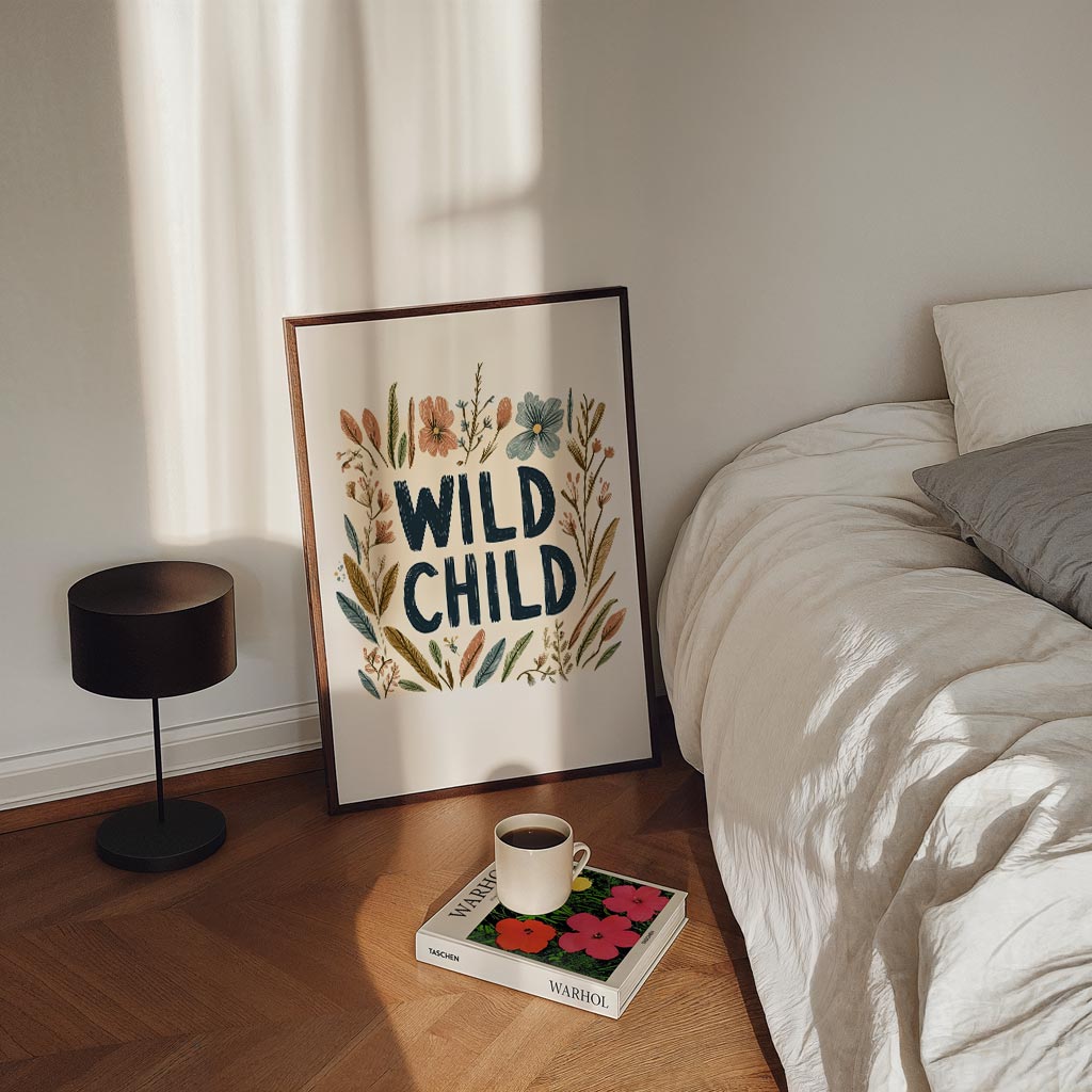 Wild Child Bloemenposter-WallArtistic