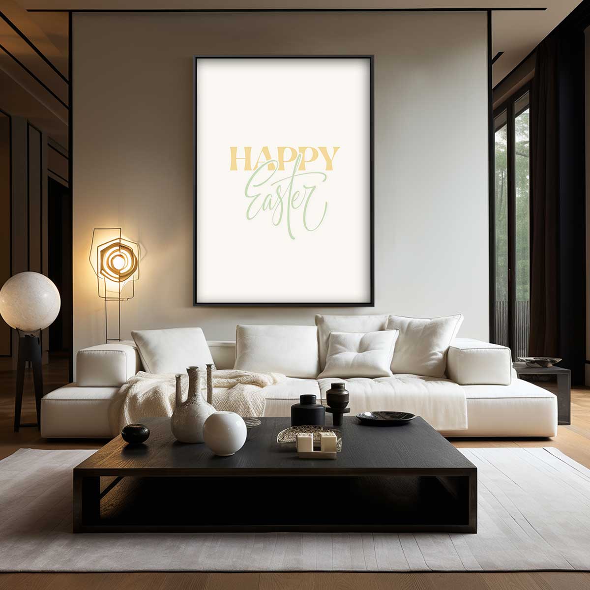Happy Easter Poster Kunstwerk-canvas-dibond-plexiglas-wanddecoratie-WallArtistic