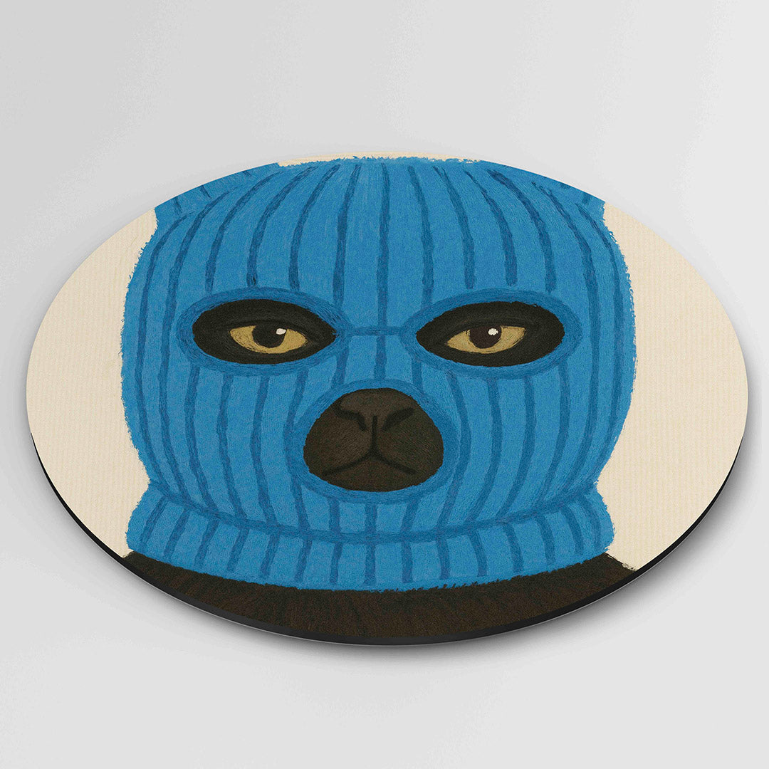 Kat met blauwe muts Muurcirkel