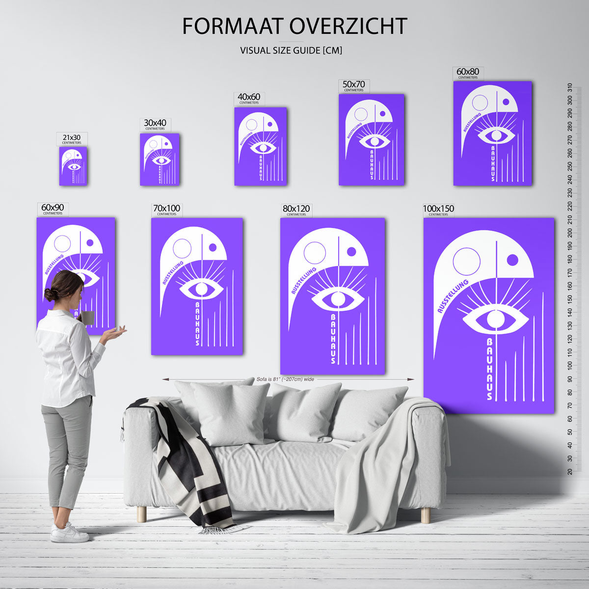 Oog en lijnen Poster