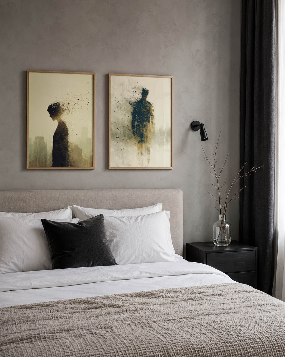 Vervagende silhouet Posterset
