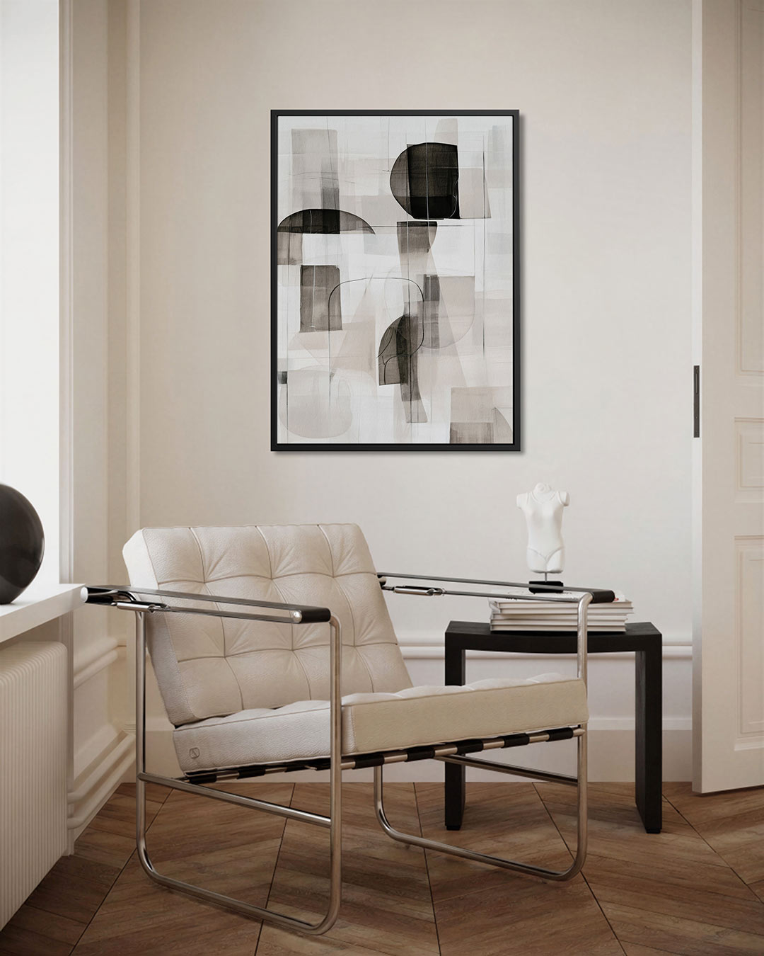 Geometrische vormen compositie Kunstwerk