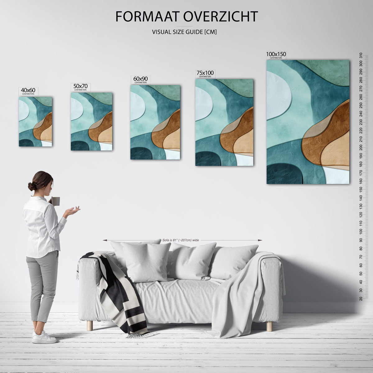 Organische vormen compositie Kunstwerk