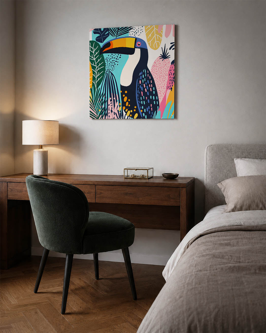 Vrolijke toekan illustratie Kunstwerk
