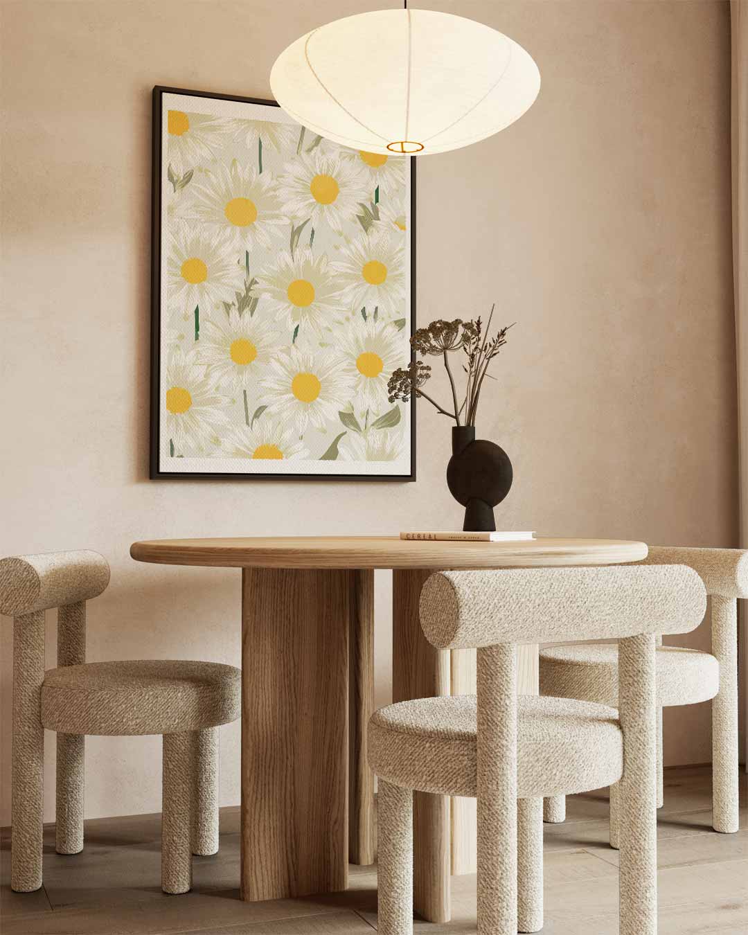 Frisse Madeliefjes Print Kunstwerk-canvas-dibond-plexiglas-wanddecoratie-WallArtistic