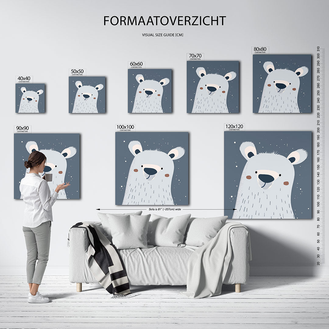 Vrolijke beer illustratie Kunstwerk