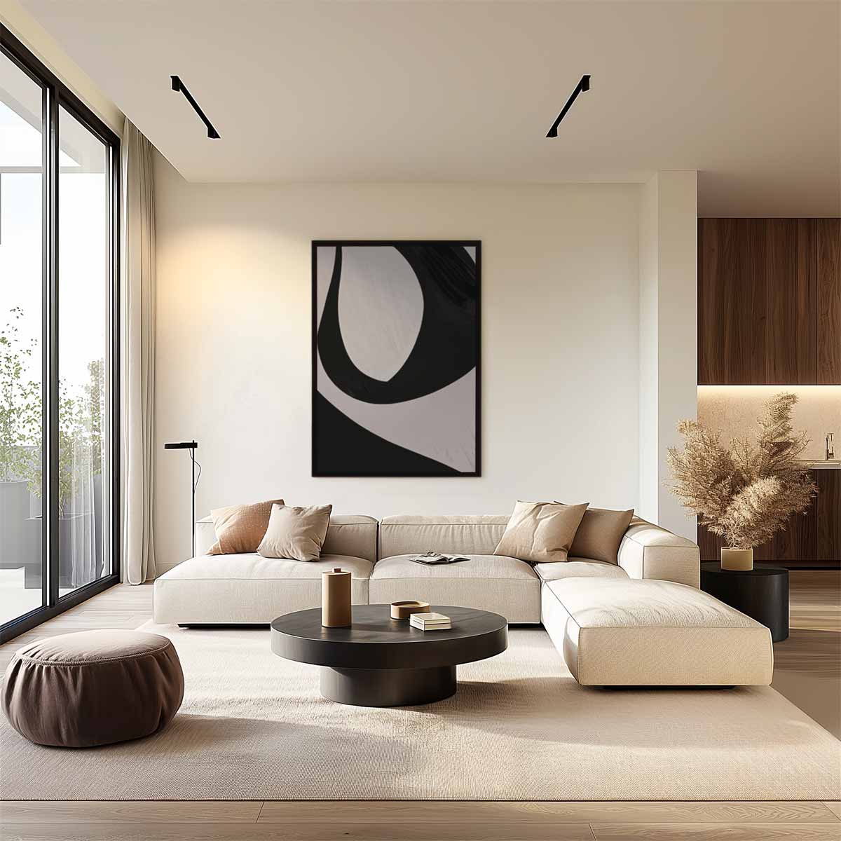 Dynamische Abstractie Kunstwerk-canvas-dibond-plexiglas-wanddecoratie-WallArtistic