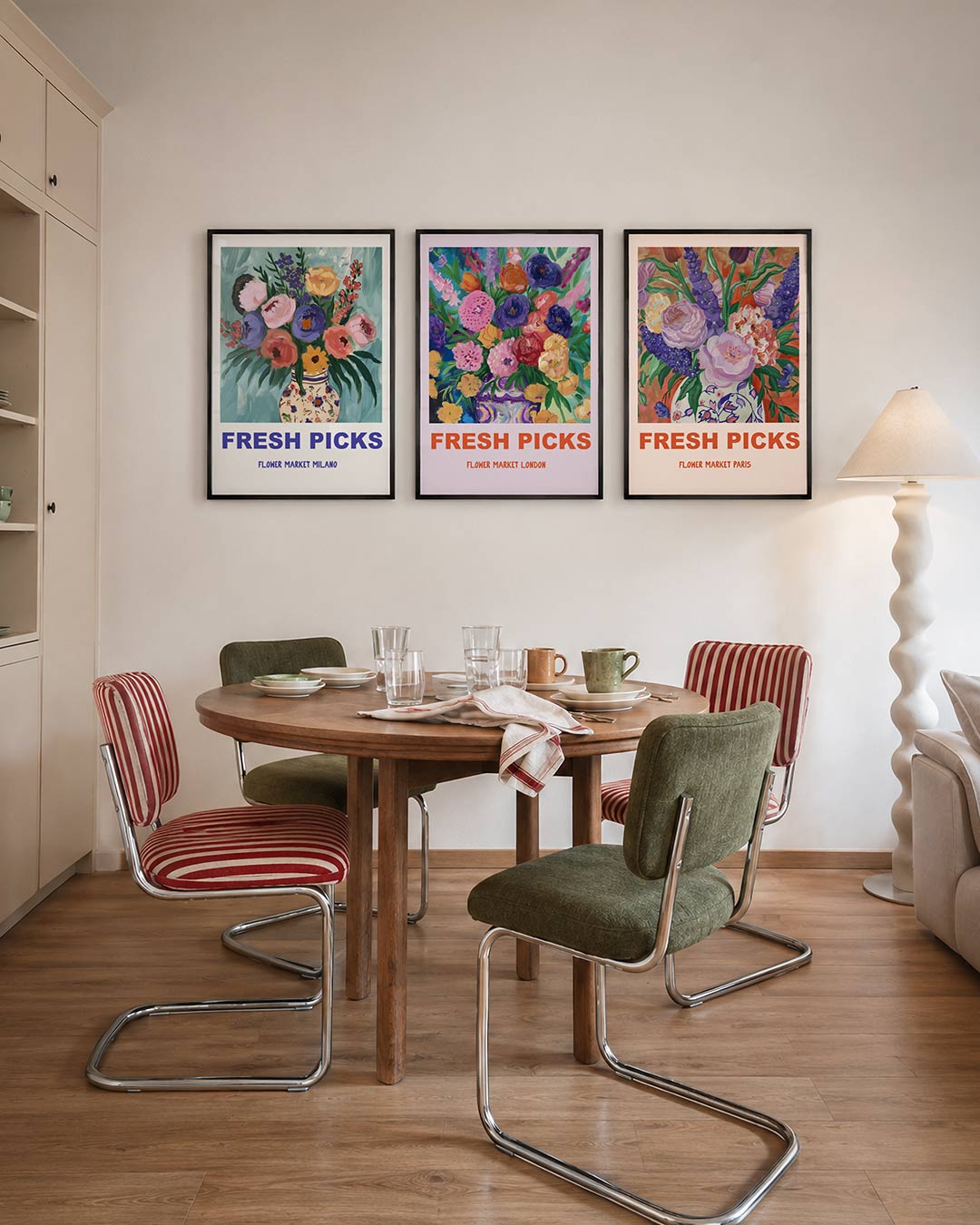 Bloemrijke expressie Posterset