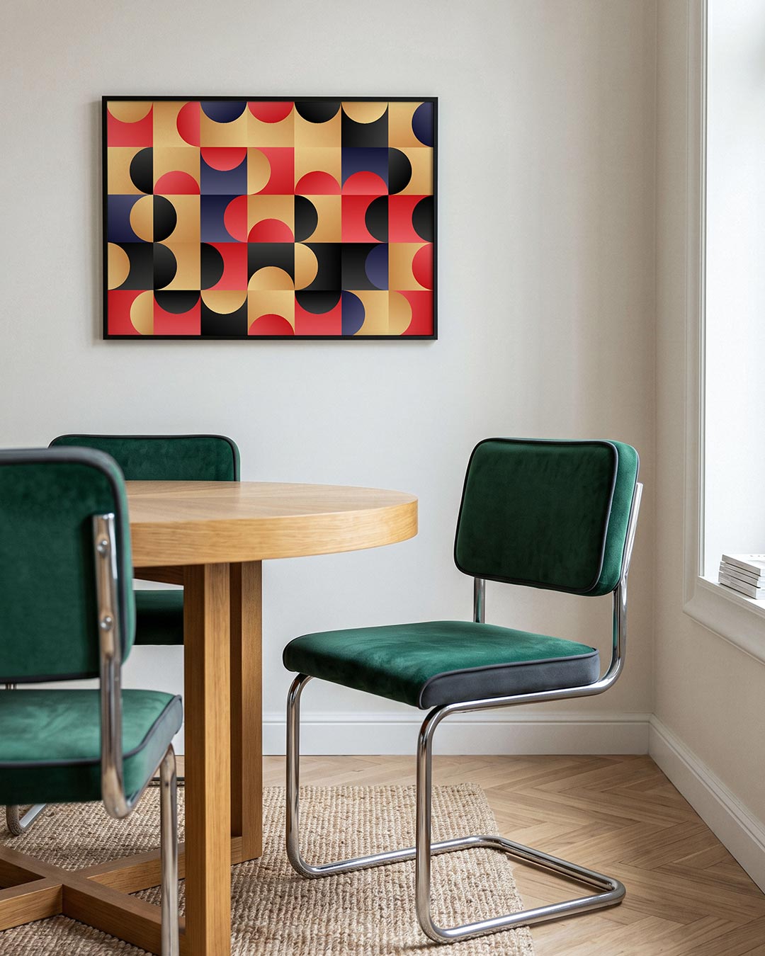 Vormritme en kleur Poster