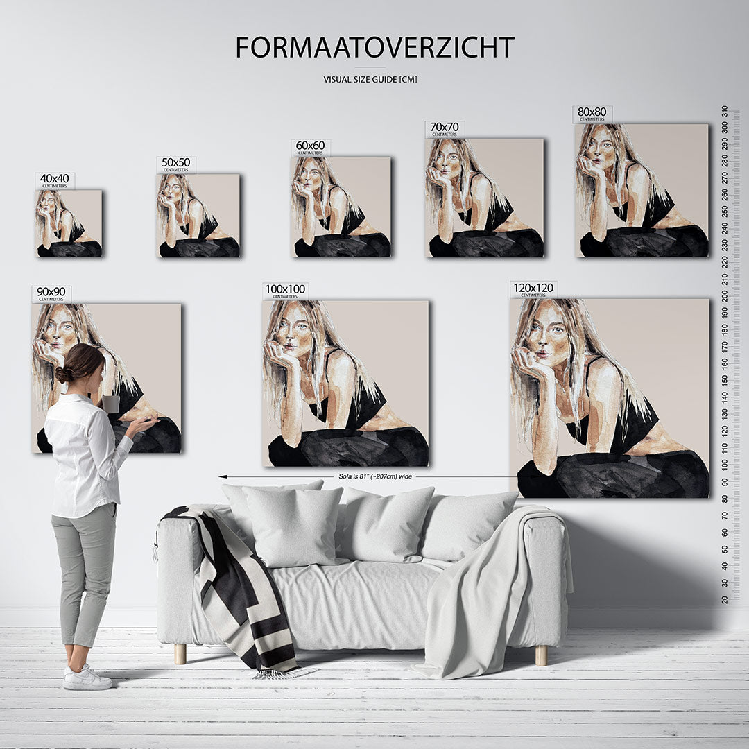 Vrouwelijke contouren Kunstwerk
