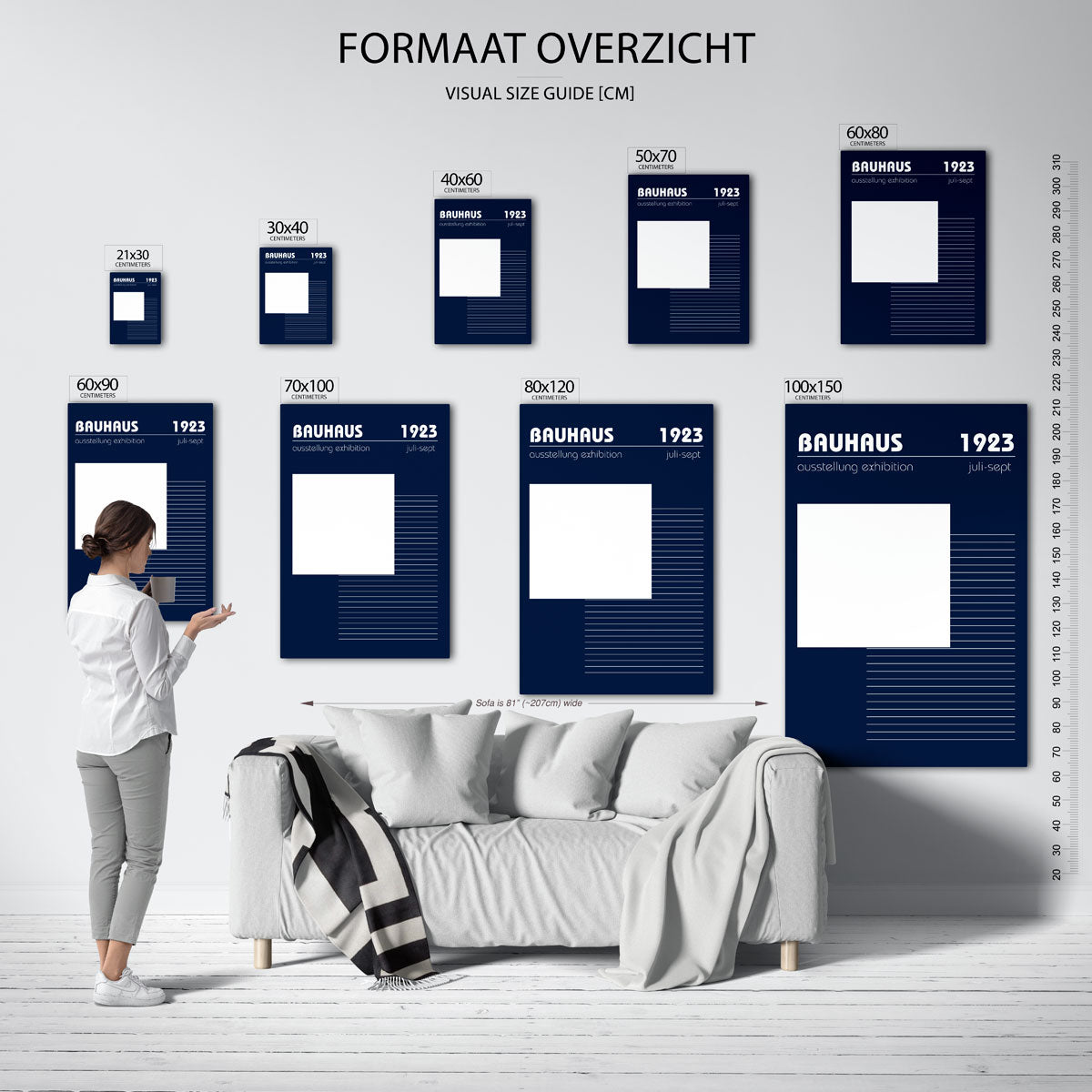 Lijnen en vlaken Poster