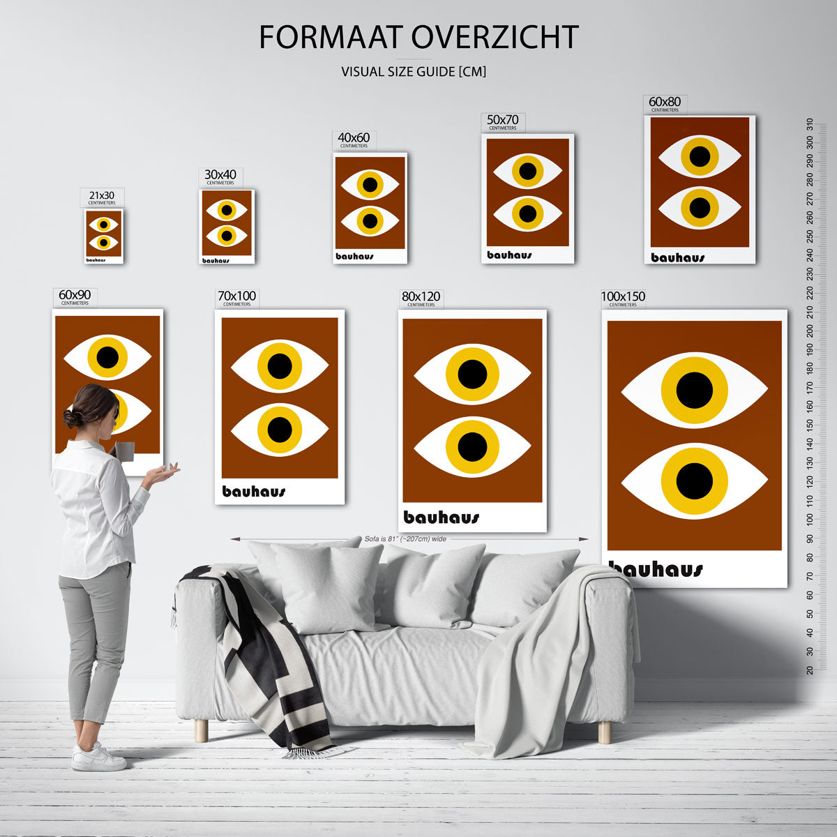 Oogvormen en kleur Poster