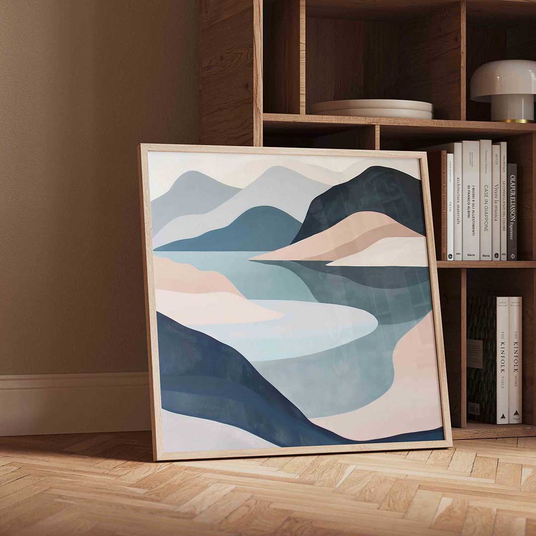 Landschap met bergen Poster