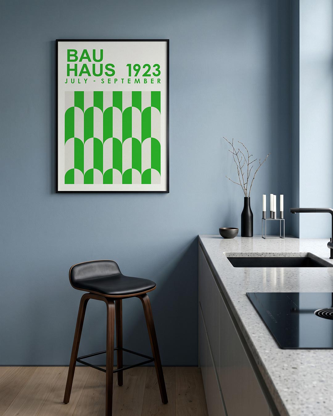 Groene boogpatronen Poster